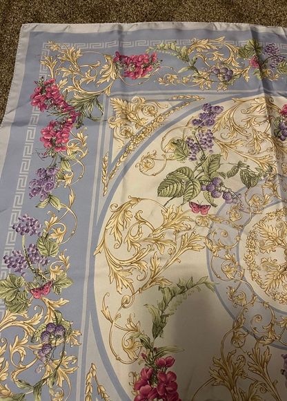 versace BUTTERFLY FLORAL silk scarf WRAP